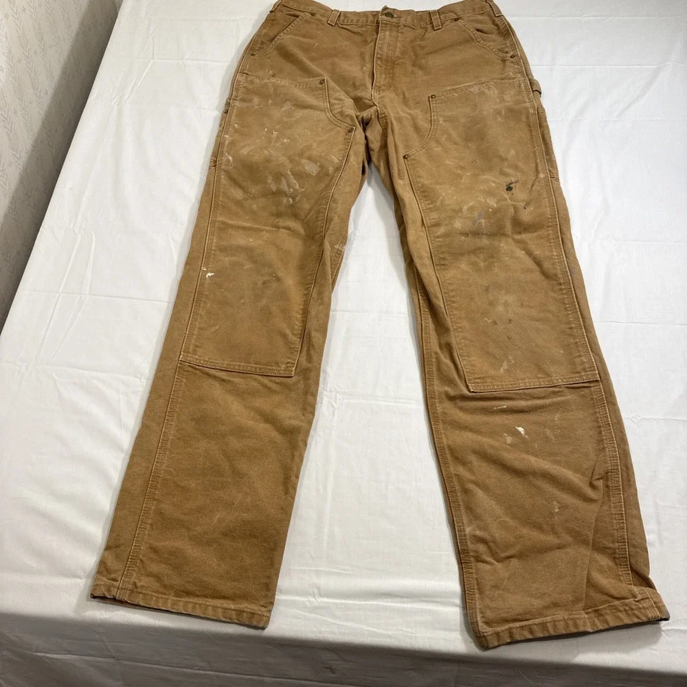 PANTS Carhartt MEN 36X36 Double Knee Carpenter LOOSE‎ ORIGINAL FIT  B136-BRN